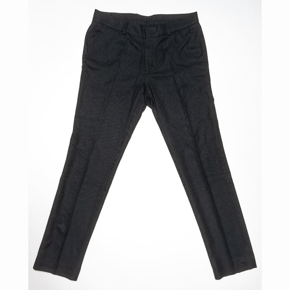 TOPMAN Men's Slim Fit Dress Pants Black Waist 32